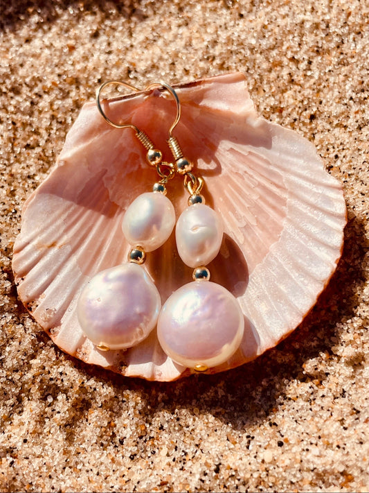 Melrose drop pearl earrings